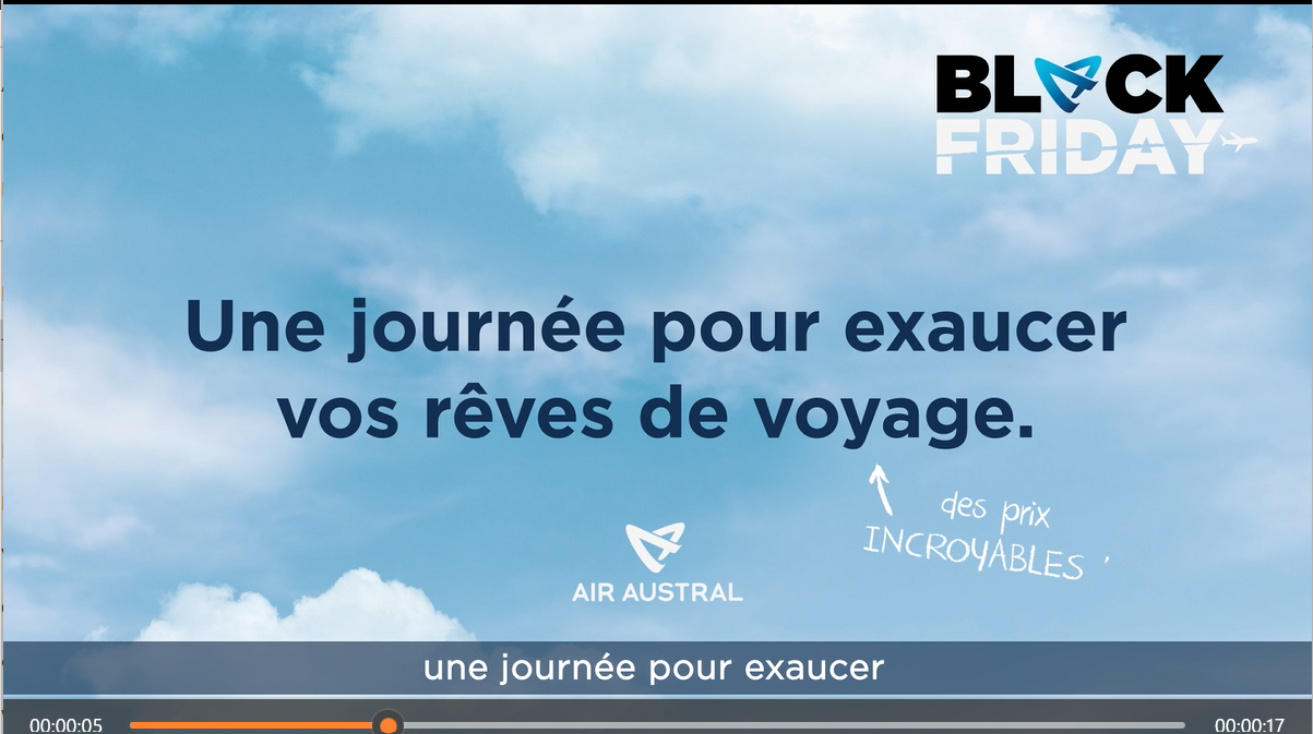Création diffusée pour Air Austral