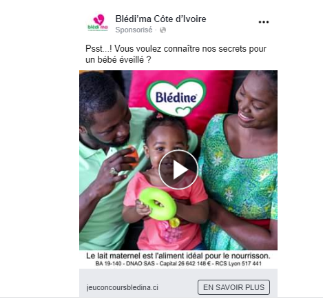 Création diffusée pour Blédina