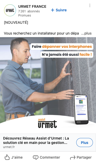 Création diffusée pour Urmet