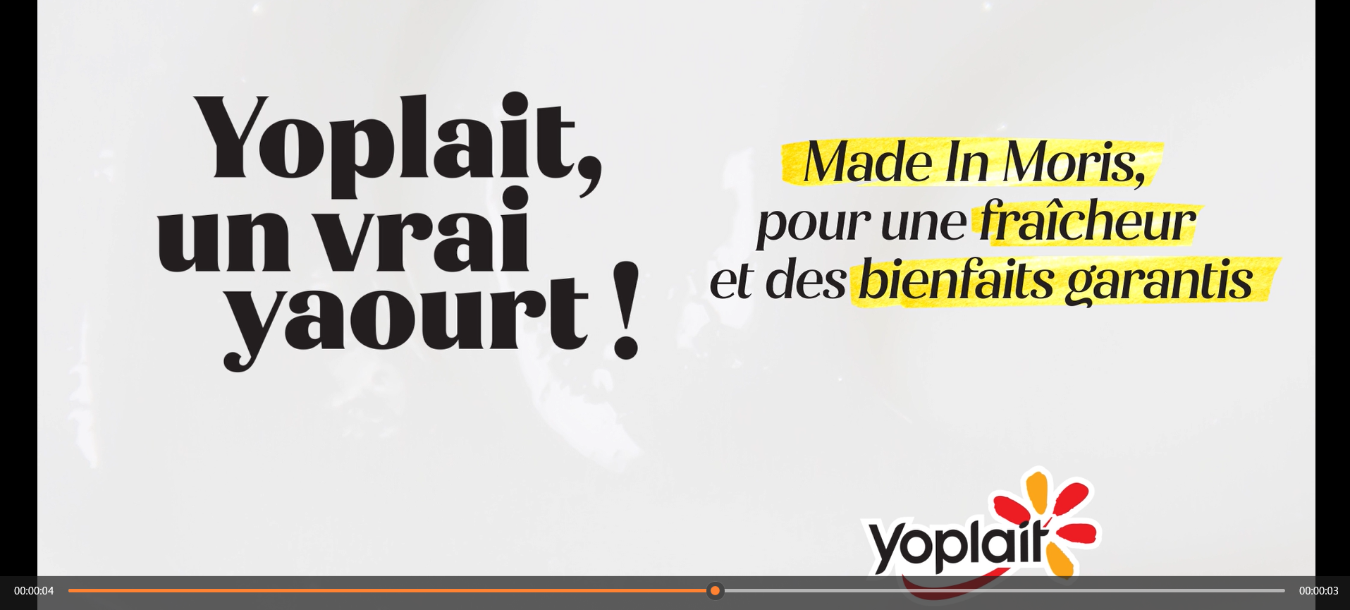 Création diffusée pour Yoplait